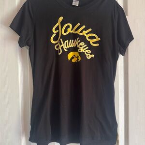 Black Iowa Hawkeyes Women's Short Sleeve Tee